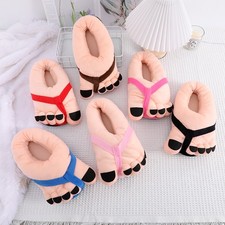 Unisex Winter Slippers Big Feet Creative Couples Funny Slippers Soft Warm