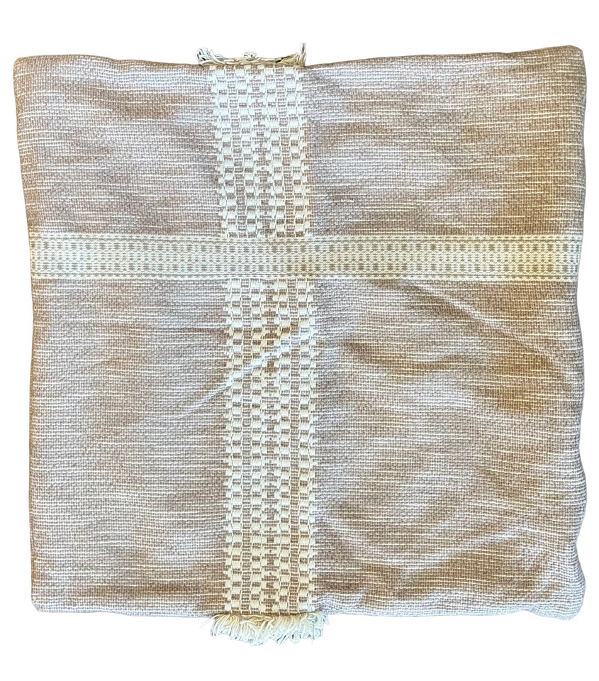 Threshold Studio McGee Pillow Covers 24x24 Set of 2 Neutral Beige Textured Boho - Image 2 of 4