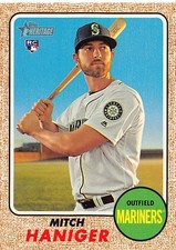 Mitch Haniger 2017 Topps Heritage 676 Seattle Mariners Rookie Baseball Card. rookie card picture