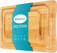 Taglieri Da Cucina in Legno Di Bamboo – Set 3 Taglieri per Cucina in Legno (Picc