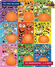 JOYIN 36 PCS Halloween Pumpkin Stickers, Party Favor for Kids, Art Crafts Party