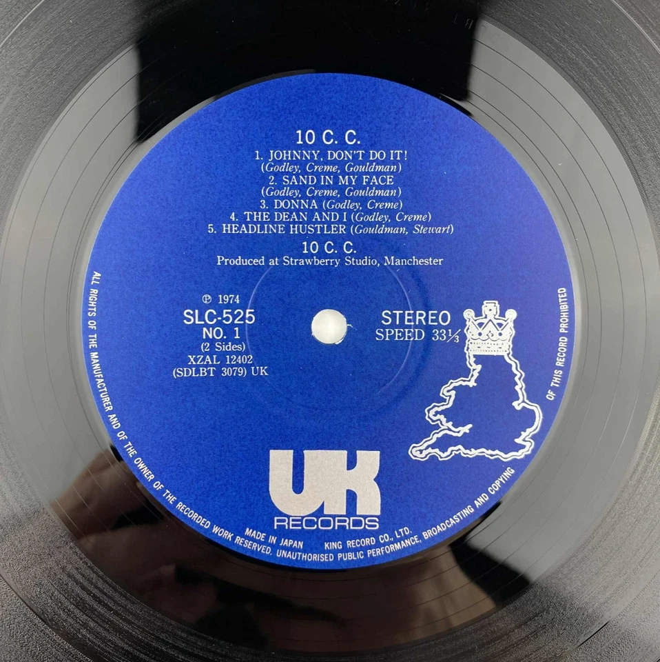 10cc S/T Self Titled 1974 vinyl record LP Japan Import 70s Classic Rock NM M- - Image 3 of 4