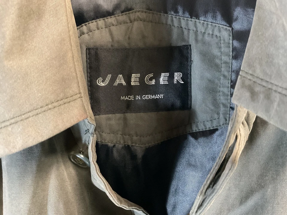 Abrigo Largo Jaeger Gore-Tex Verde Caqui Hecho en Alemania Talla Grande Foto 2 de 4