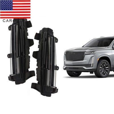 Pair For 2021-2023 24 Cadillac Escalade Fog Light Daytime Running Lamp LED DRL