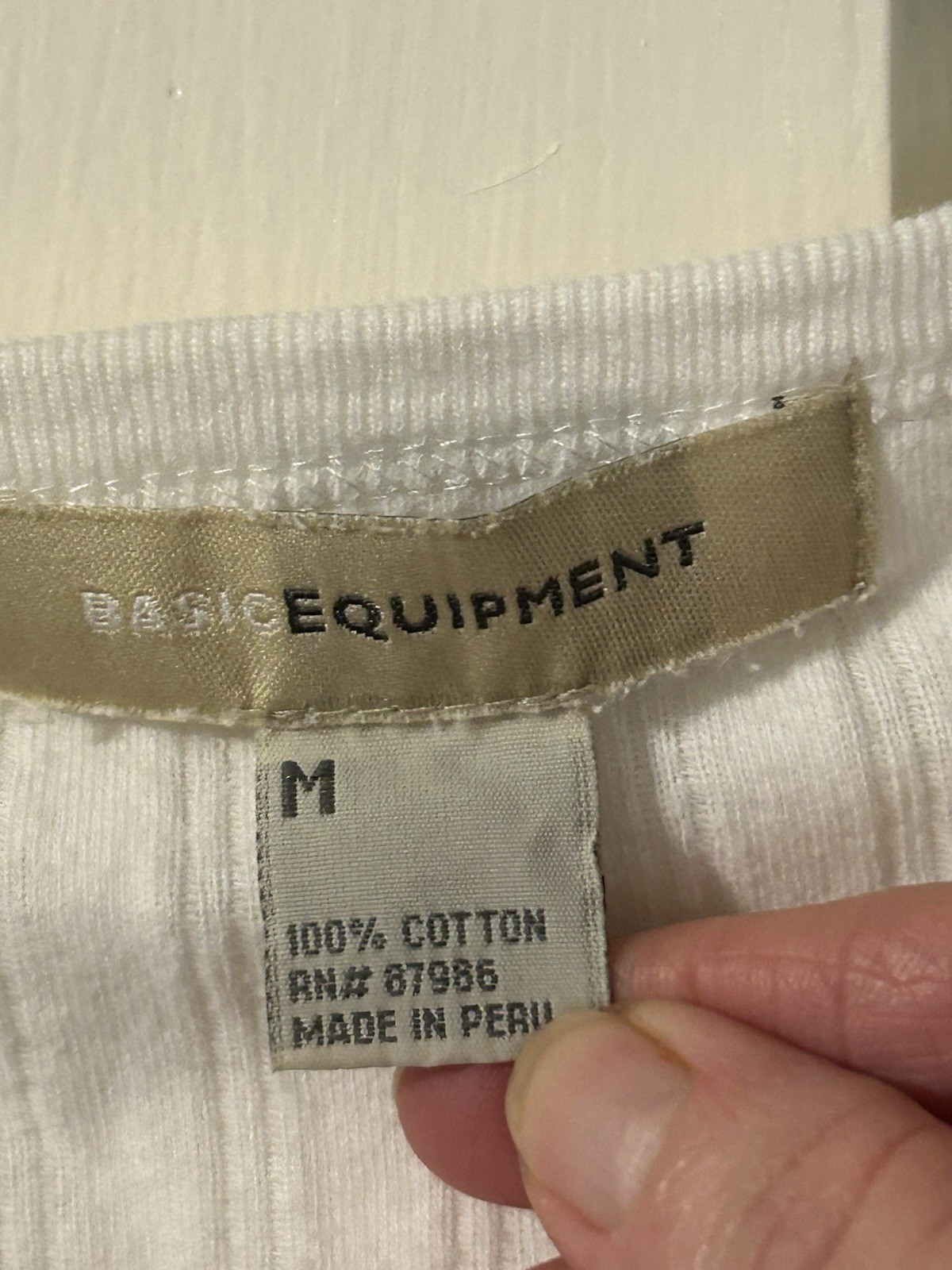 Basic Equipment White Blouse Size Medium - image 6