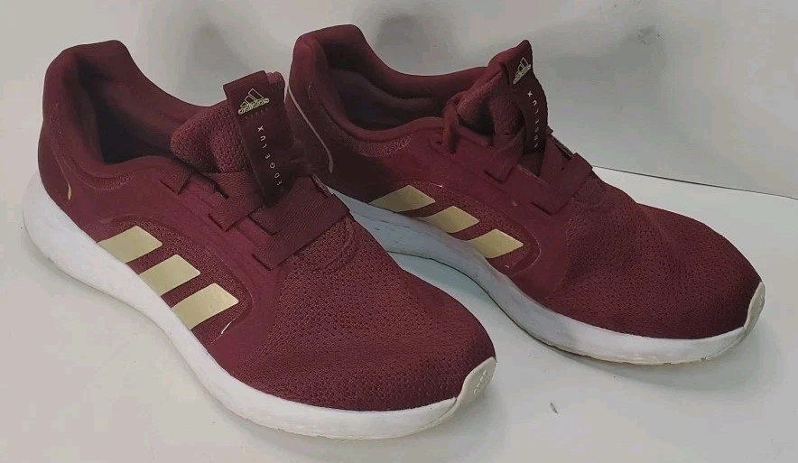 Adidas Sneakers Men's Sneakers Burgundy With Gold Trim Edgelux  Size 11 - Image 3 of 4