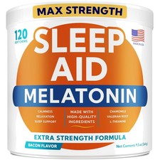 Calming Melatonin Chews for Dogs - 6mg Sleep Aid - Perfect for Anxiety Relief