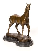 Bronzeskulptur Pferd 6Kg Bronze Statue 32Cm Skulptur Figur Antik-Stil Horse