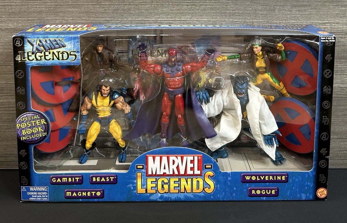 Marvel Legends X-Men Magneto Gambit Beast Wolverine Rogue 5pk NEW