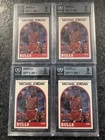 🔥 1989-90 Hoops Michael Jordan #200 4-Card Lot All BGS 9 BULLS!! 🔥