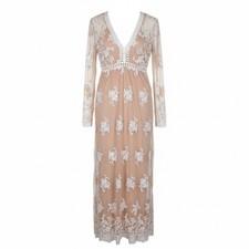 green emerald velvet dress PRINTED RUFFLED LACE MAXI DRESS