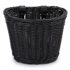 Kids Bicycle Basket Bell Tassel Stickers Set Kids Front Handlebar Rattan Handwov