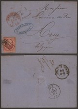 Netherlands 1867 - Cover to Belgium I435