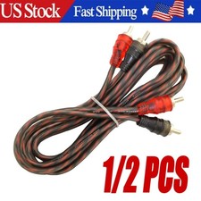 1/2PCS RCA Audio Cable Twisted Pair with Noise Reduction Interconnect Amp Wire