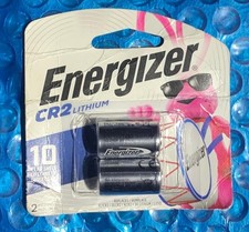 2 Pack Energizer CR2 EL1CRBP-2, 3Volt Lithium Photo Battery- Expires 2034