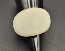 Sterling Silver White Agate Chunky Ring size 8