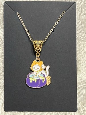 Cat Mouse Pumpkin Witch Halloween Pendant Gold 18  Bohemian Novelty Necklace