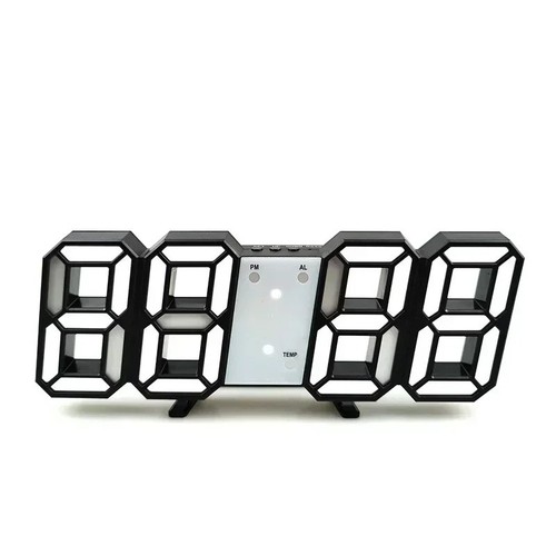 3D LED Digital Alarm Clock Wall Desk Time Date Temperature Display Home Office - Picture 18 of 21