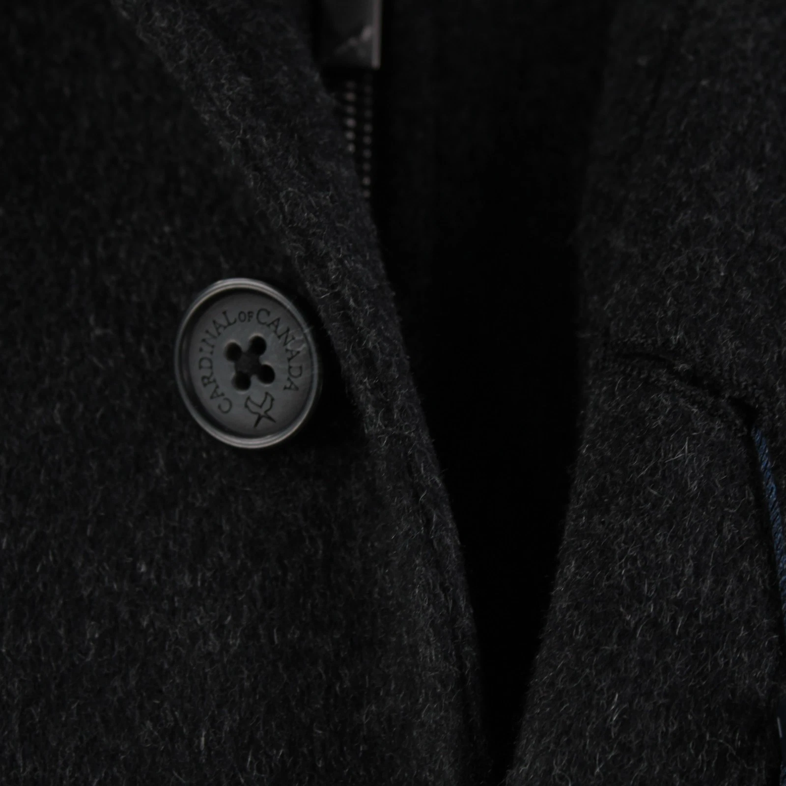 Cardinal of Canada NWT Wool Blend Car Coat w/ Removable Bib Size 44R In Charcoal - product detail image 3