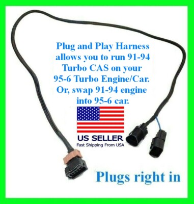 CAS DSM 91-94 Adapter Harness fits 95-96 Eclipse 4G63 Cam Angle Sensor 6 Bolt