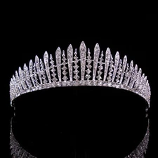 4cm Tall Crystal Wedding Bridesmaid Prom Queen Princess Tiara Crown For Women