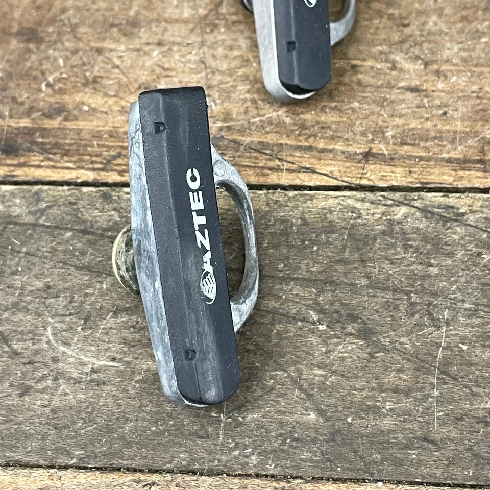 Vintage Aztec Brake Pads Black Gray Threaded Nut Cartridge Road Set - Image 2 of 4