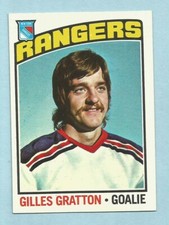 1976-77 Topps Hockey Gilles Gratton #28 Goalie New York Rangers NM/MT