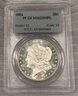 1884 P PCGS MS62 DMPL DEEP MIRROR | Silver Morgan Dollar  Bu Unc DPL Proof Like
