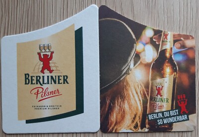 Berliner Pilsner beer mat ''Berlin, you are so wonderful''