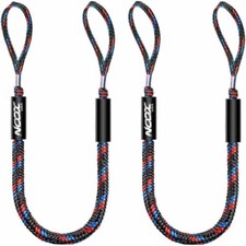 Boat Bungee Dock Lines 4 feet Stretches to 5 1/2 feet, for Jet Ski, Kayak