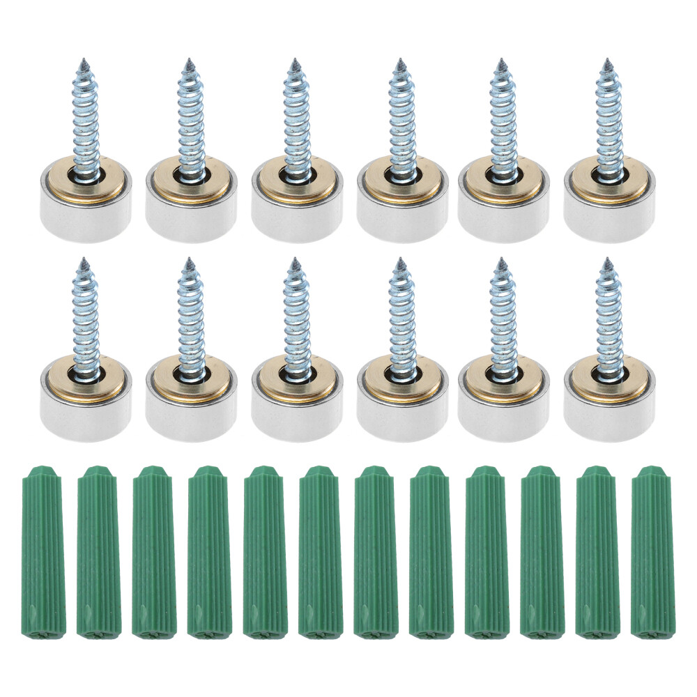 12pcs Glass Fixing Nail Sign Standoff Screws Peg Advertising Screws Kit