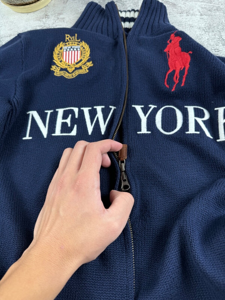Vintage Polo Ralph Lauren PRL New York City Zip Knited Vintage Polo Ralph Lauren PRL New York City Zip Knited