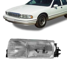 For 91-96 Buick Roadmaster Chevy Caprice Headlight Headlamp with Bulb Driver
