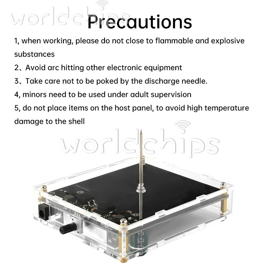 Tesla Spule Lichtbogen Generator Künstlicher Blitz Berührbar Lehrwerkzeug Wissenschaft - Bild 4 von 4