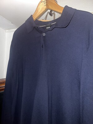 Hugo Boss langarm Poloshirt Merinowolle ( Boss Black)