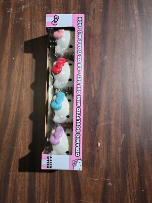 Hello Kitty Ceramic Sculpted Mini Espresso Small Cup Set 4 In Different Bows NEW