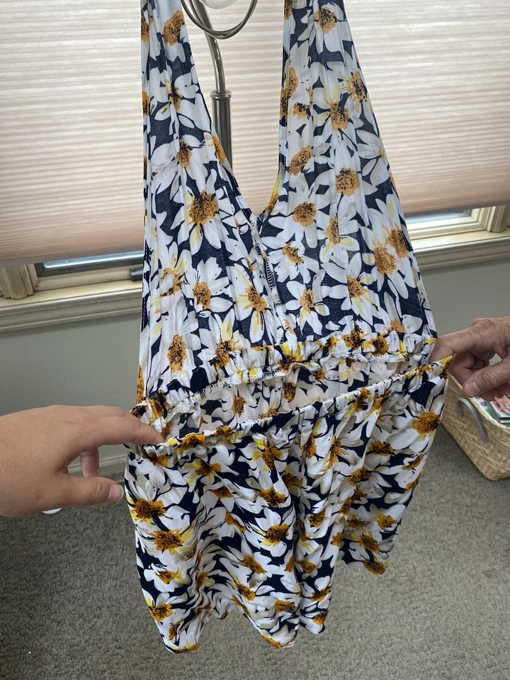 Mameluco LF NAANAA Floral Tropical Flor Amarillo - Talla Pequeña Foto 3 de 4