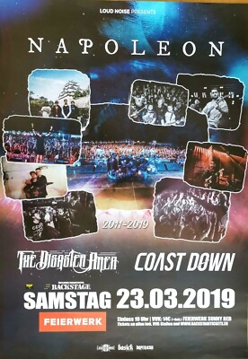 NAPOLEON - DESASTER AREA - COAST DOWN  2019 MÜNCHEN - orig. Konzert Plakat A1 xx