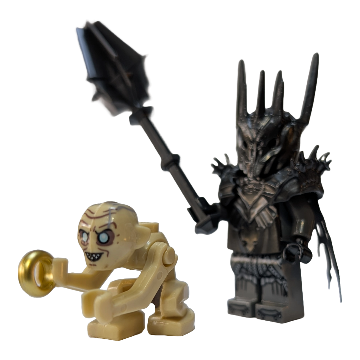 Custom Lego Sauron Minifigure and Gollum Lord of The Rings
