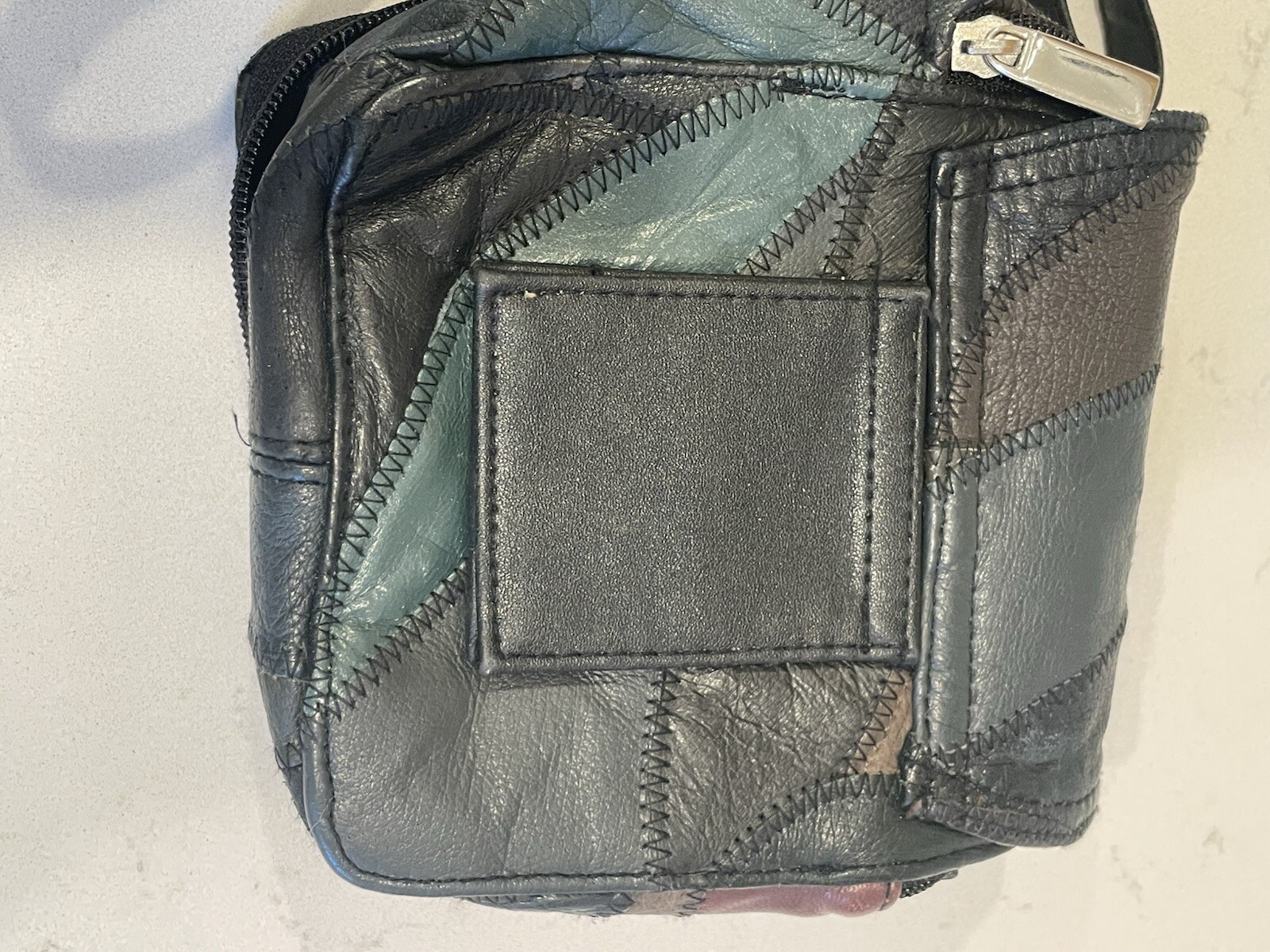 Leather Patchwork Convertible Crossbody Shoulder … - image 3