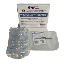 TCP Global Salon World Safety Face Shields w/ Glasses Frames (Pack of 10) Ultra 