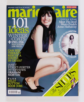 ANNE HATHAWAY HELEN McCRORY RUSSELL BRAND TV GRAHAM NORTON Marie Claire Magazin