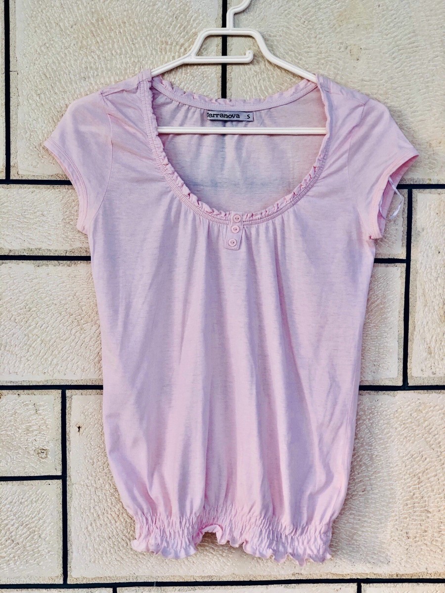 T-shirt DONNA Tg S Maglietta a Manica Corta TERRANOVA Cotone Leggero