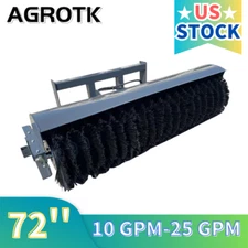 72" Hydraulic Skid Steer Angle Broom Skid Steer Angle Sweeper Loaders Attachment