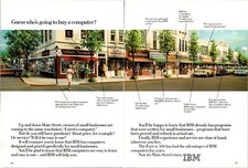 IBM small Business Computers 2 pg Original Vintage Print Ad