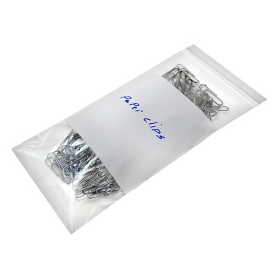 1000/PCS White Block 3''x5'' Clear Reclosable Seal Bag Heavy Duty Thick Bags 4Mil