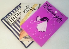 Coats Clarks Lot of 3 EDGINGS Crochet Patterns #182 , #236, #288 1st editions