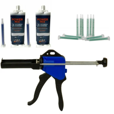 WORKSHOP WAREHOUSE Adhesivo cartucho WURTH 50 ml | aplicador de pistola | boquillas puntas de mezcla de 2 k 2 piezas