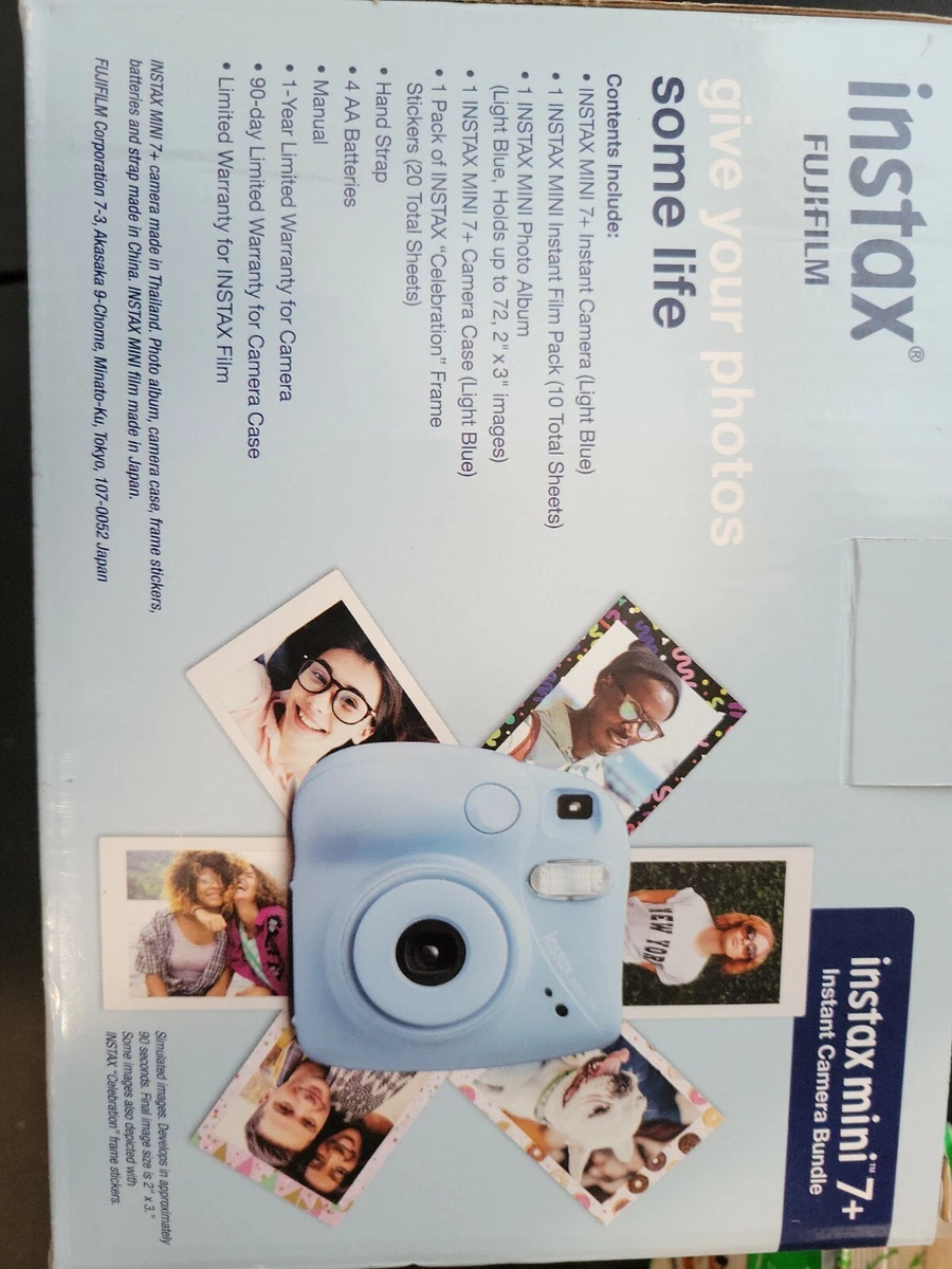 Fujifilm INSTAX Mini 7+ Bundle (10-Pack Film, Album, Camera Case,  Stickers), Light Pink, Brand New Condition