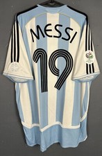 MENS LEO MESSI ARGENTINA NATIONAL 2005/2006 SOCCER FOOTBALL SHIRT JERSEY SIZE XL
